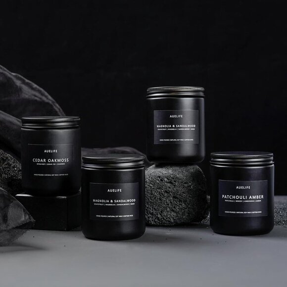 Scented Candles Set | Gifts for Men - 4 Pack Men Candle Set, Masculine Candle, S - Picture 4 of 8